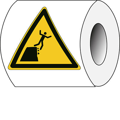 Brady W/W052/Nt/Pe-Tri100-250 ISO Safety Sign - Warning Unstable cliff edge 301235