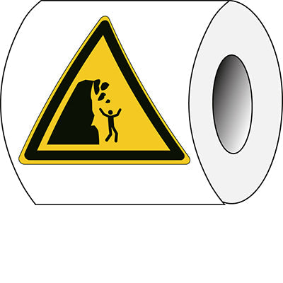 Brady W/W053/Nt/Pe-Tri100-250 ISO Safety Sign - Warning Unstable cliff 301325