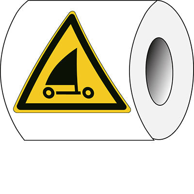 Brady W/W059/Nt/Pe-Tri100-250 ISO Safety Sign - Warning Sand yachting 301873