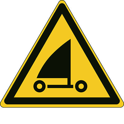 Brady W/W059/Nt/Pp-Tri200-1 ISO Safety Sign - Warning Sand yachting 301848
