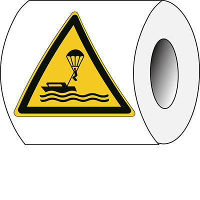 Brady W/W063/Nt/Pe-Tri100-250 ISO Safety Sign - Warning Parasailing 302240