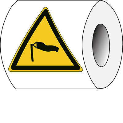 Brady W/W064/Nt/Pe-Tri100-250 ISO Safety Sign - Warning Strong winds 302332
