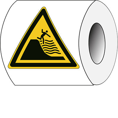 Brady W/W066/Nt/Pe-Tri100-250 ISO Safety Sign - Warning Deep shelving beach 302516
