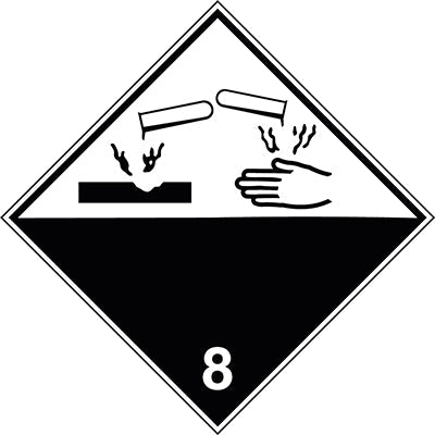 Brady Adr 8-297*297-B7541 Transport Sign - ADR 8 - Corrosive substance 257584