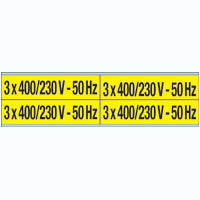 Brady Voltage Mark. Cv 3X 400/230 Volt-50 Hz-B Conduit & Voltage Markers - 400 / 230 V 50 HZ 251978