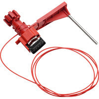 Brady Large Univ Valve Lo W/Arm & 8' Cable Att Large Universal Valve Lockout w/ Nylon Cable & Blocking Arm 051388