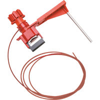 Brady Small Univ Valve Lo W/Arm & 8' Cable Att Small Universal Valve Lockout w/ Nylon Cable & Blocking Arm 051390