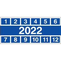 Brady PAST B500 57X25(9) BLU 2022 Inspection Date Labels 834278