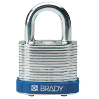 Brady Steel Padlock 20Mm Sha Kd Blue/6 Laminated Steel Padlocks - Key retaining 814086