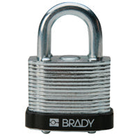Brady Steel Padlock 20Mm Sha Kd Black/6 Laminated Steel Padlocks - Key retaining 814087