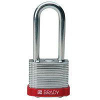Brady Steel Padlock 51Mm Sha Kd Red/6 Laminated Steel Padlocks - Key retaining 814106