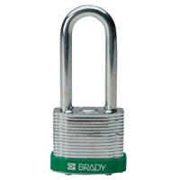 Brady Steel Padlock 51Mm Sha Kd Green/6 Laminated Steel Padlocks - Key retaining 814108