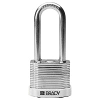 Brady Steel Padlock 51Mm Sha Kd White/6 Laminated Steel Padlocks - Key retaining 814112