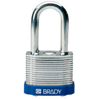 Brady Steel Padlock 38Mm Sha Kd Blue/6 Laminated Steel Padlocks - Key retaining 814095