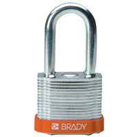 Brady Steel Padlock 38Mm Sha Kd Orange/6 Laminated Steel Padlocks - Key retaining 814100
