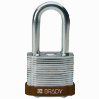 Brady Steel Padlock 38Mm Sha Kd Brown/6 Laminated Steel Padlocks - Key retaining 814101