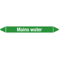 Brady Mains Water 450X52-T1-Ll-P03 Individual linerless Pipe Markers on a Roll with die-cut arrowheads, without pictograms - Water 134512