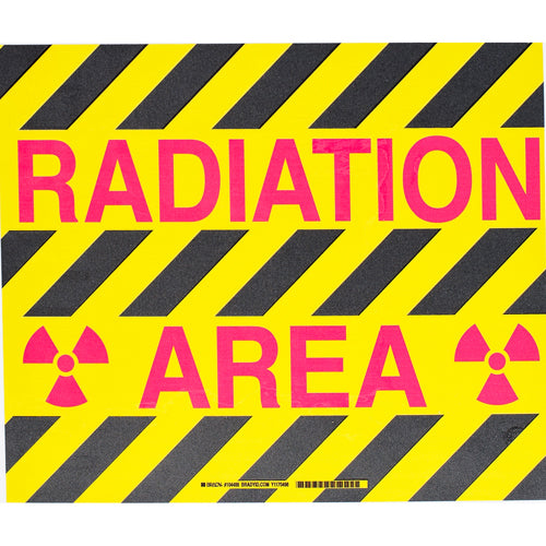 Brady Bk,Mg/Yl Radiation Area 355,6 X 457,2 ToughStripe - Pre-printed Floor Signs 104488