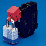 Brady No Hole Circuit Breaker L/O 480/600 Volt No Hole Circuit Breaker Lockout - 480-600 Volts Device 065397