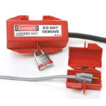Brady Plug Lockout 220/550V W/ Danger Labels Lockout Devices for Plug Connections - Large 065675