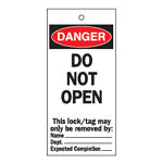 Brady Tag-E- Danger Do Not.-75X160mm Warning Tags: Machine Related Risks 230778