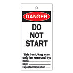 Brady Tag-E- Danger Do Not.-75X160mm Warning Tags: Machine Related Risks 230780