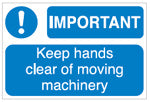 Brady Important Keep.. Lbl 100X150mm L. Poly Machine Safety Labels 230788