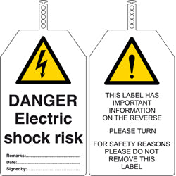 Brady Tag-E-Danger Elec. -145X85mm Brady Safety Tags 241708