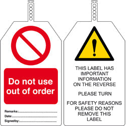 Brady Tag-E-Do Not Use Out Of.-145X85mm Brady Safety Tags 241716