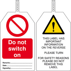 Brady Tag-E-Do Not Switch-145X85mm Brady Safety Tags 241717