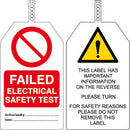 Brady Tag-E-Failed Electrical.. 145X85mm Pvc Brady Safety Tags 241720