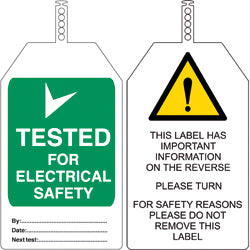 Brady Tag-E-Tested For Electr. 145X85mm Brady Safety Tags 241721