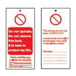 Brady Tag-E Do Not Operate.-75X160mm Tagout: Warning Tags 256564