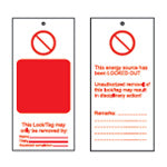 Brady Tag-E-Blank-50X110mm Tagout: Warning Tags 225416
