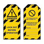 Brady Tag-E-Lock Out Before Operation-50X110mm Tagout: Warning Tags 225421