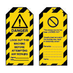 Brady Tag-E-Lo Th.Mach.Bef.Att.Any Rep.-110*50 Tagout: Warning Tags 225422