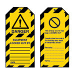 Brady Lockout Tag Equipment Locked 110X50mm Tagout: Warning Tags 225423