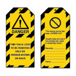 Brady Tag-E-Tag&Lock Tb Rem.Pers.Onback-50X110 Tagout: Warning Tags 225424