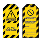 Brady Tag-E Danger Do Not Operate-75X160mm Tagout: Warning Tags 256579