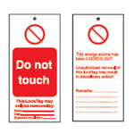Brady Tag-E-Do Not Touch-75X160mm Tagout: Warning Tags 262952