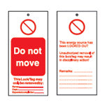 Brady Tag-E-Do Not Move-110*50 Tagout: Warning Tags 225409