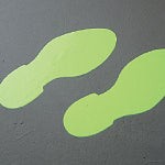 Brady Photolum. Footprint Left Vinyl Film Glow-in-the-dark footprint - Left foot 055358