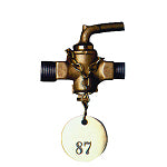 Brady 1-1/2" Rnd., 326 - 350 Brass Identification Tags for Valves, embossed with number sequences 023620