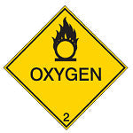 Brady Imdg 2B-100*100-B7541 Maritime Transport Sign - IMDG 2B - Oxygen 257539