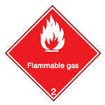 Brady Imdg 2D-100*100-B7541 Maritime Transport Sign - IMDG 2D - Flammable gas 257541