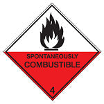 Brady Imdg 4B-100*100-B7541 Maritime Transport Sign - IMDG 4B - Spontaneously combustible 257547