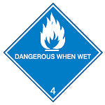Brady Imdg 4C-100*100-B7541 Maritime Transport Sign - IMDG 4C - Dangerous when wet 257548