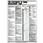 Brady Poster - Electricity At Work Regs 1989 Wallchart - The electricity at work regulations 1989 notice 701813