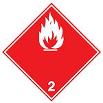 Brady Adr 2.1B-100*100-B7541 Transport Sign - ADR 2.1B - Flammable gas 227596