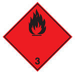 Brady Adr 3A-100*100-B7541 Transport Sign - ADR 3A - Highly flammable liquid 257504